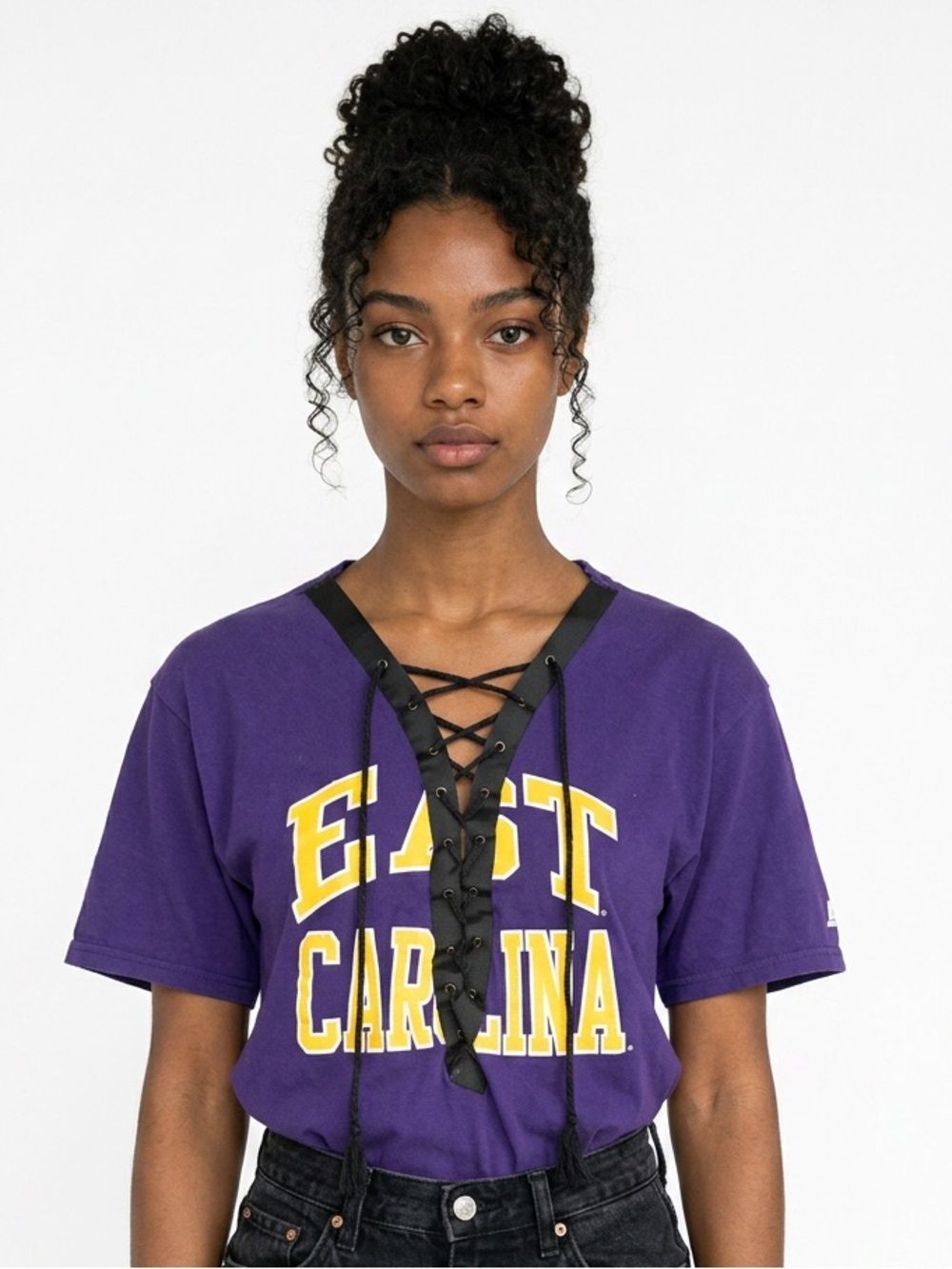 ECU | East Carolina University DIY Lace Up Tee L